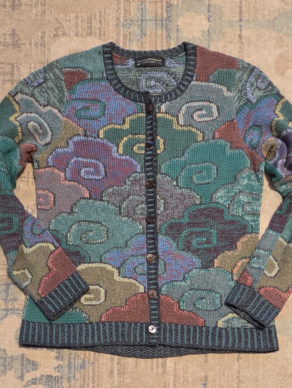 Peruvian Connection Kaffe Fassett Abiquiu Cardigan. Size L. Like New